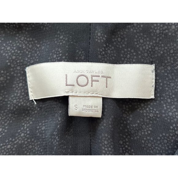 Ann Taylor LOFT Women’s Chiffon Pattern Cold Shoulder Blouse Top Size S - Picture 5 of 6